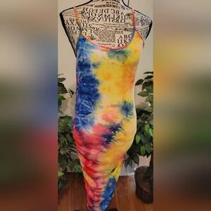 Vibrant Tie-Dye Maxi Dress